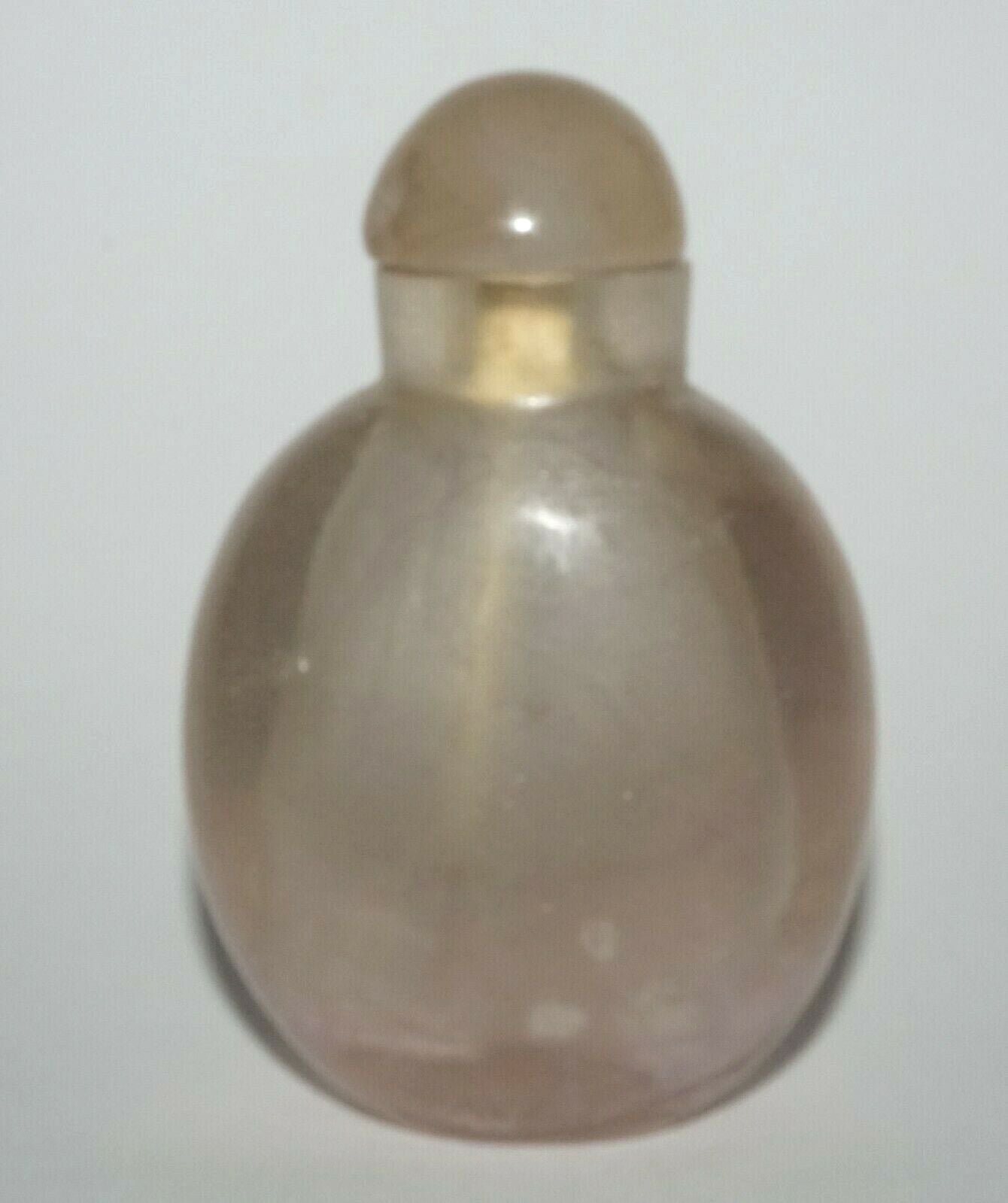 Vintage Chinese Clear Purplish Fluorite Snuff Bottle Plain Motif (LeS) G4