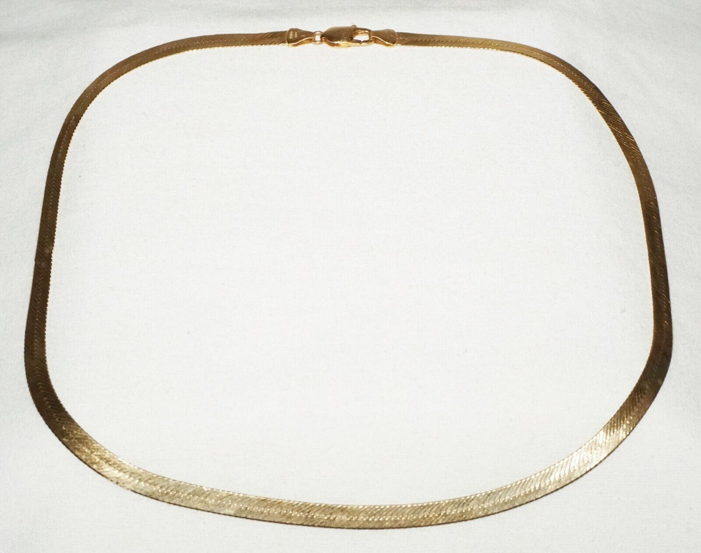 Vintage Italy 14k Yellow Gold 5mm wide Cable Necklace 20" (WyJ)