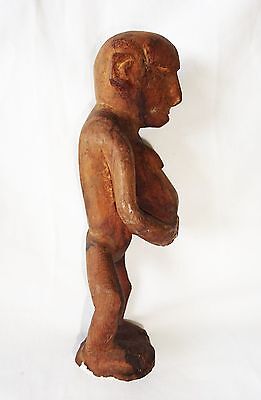 Central New Guinea Dani Tribe Wood Carving Pregnant Woman Motif (Eic)