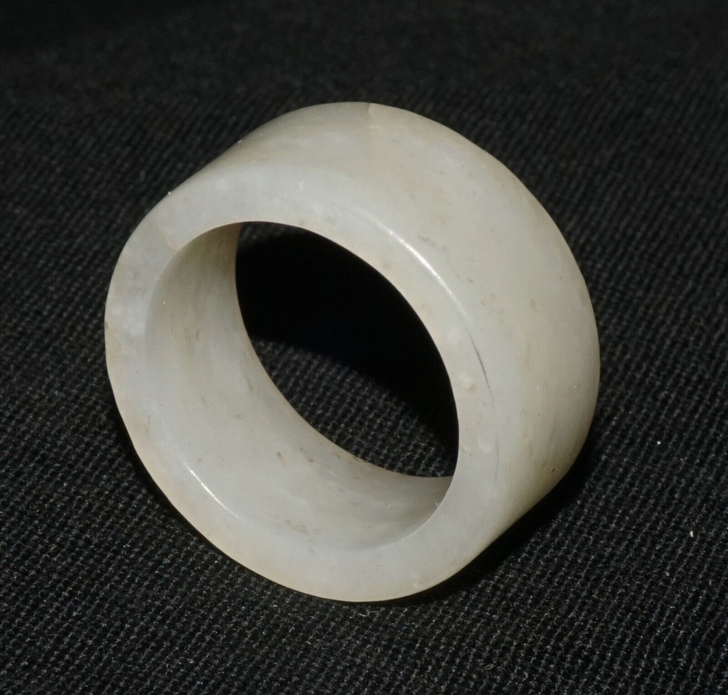 Vintage Chinese Semi Translucent White Jade Ring Sz.6.75 - Included (LeS) R10