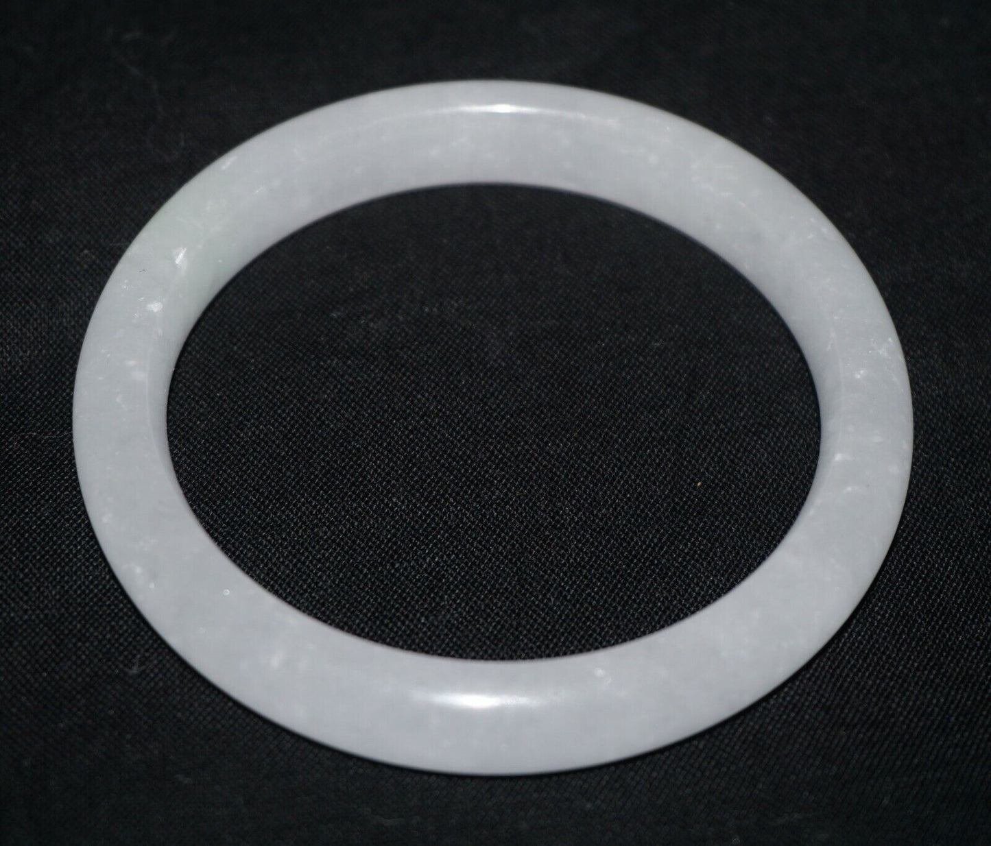 Vintage Chinese Semi Translucent White Jadeite Jade Bangle Bracelet (NoN) B1