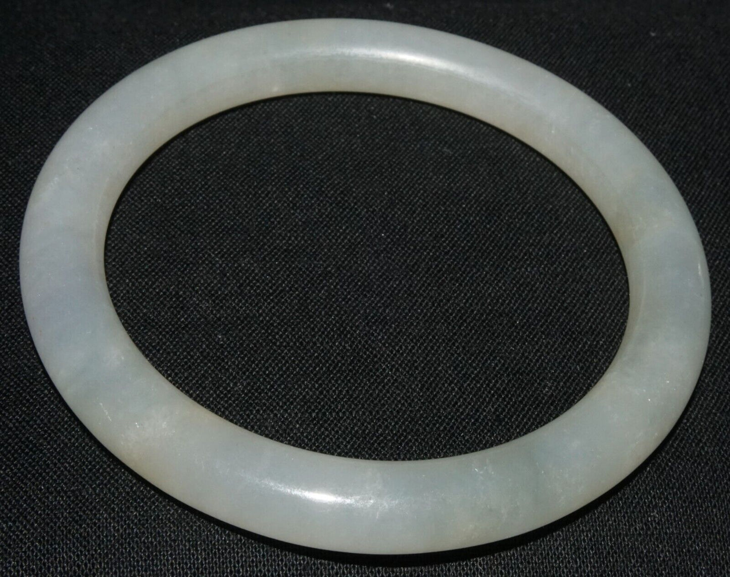 Vintage Chinese Gray Green Off White Jadeite Jade Bangle Bracelet (LeS) B40