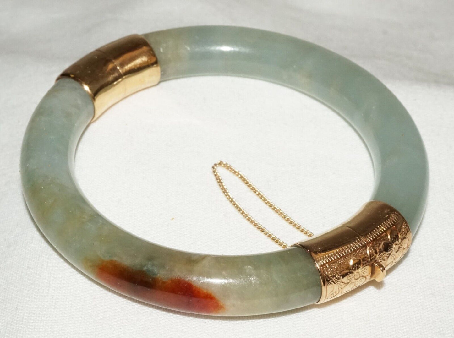 Vintage Chinese 14k Yellow Gold Hinged Bangle Bracelet by Ming's (KoM)