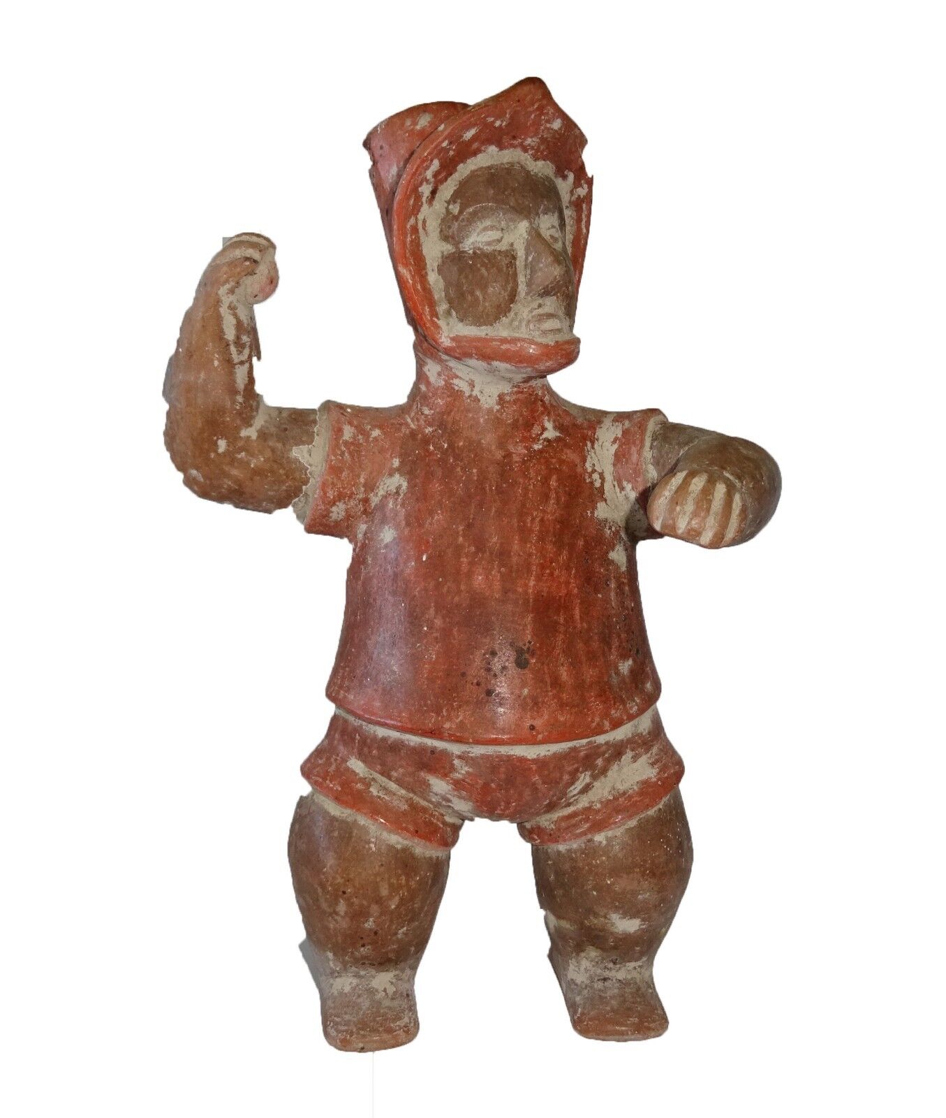 Western Mexico Pre-Classic Style Reproduction Clay Warrior Figure (Mod)