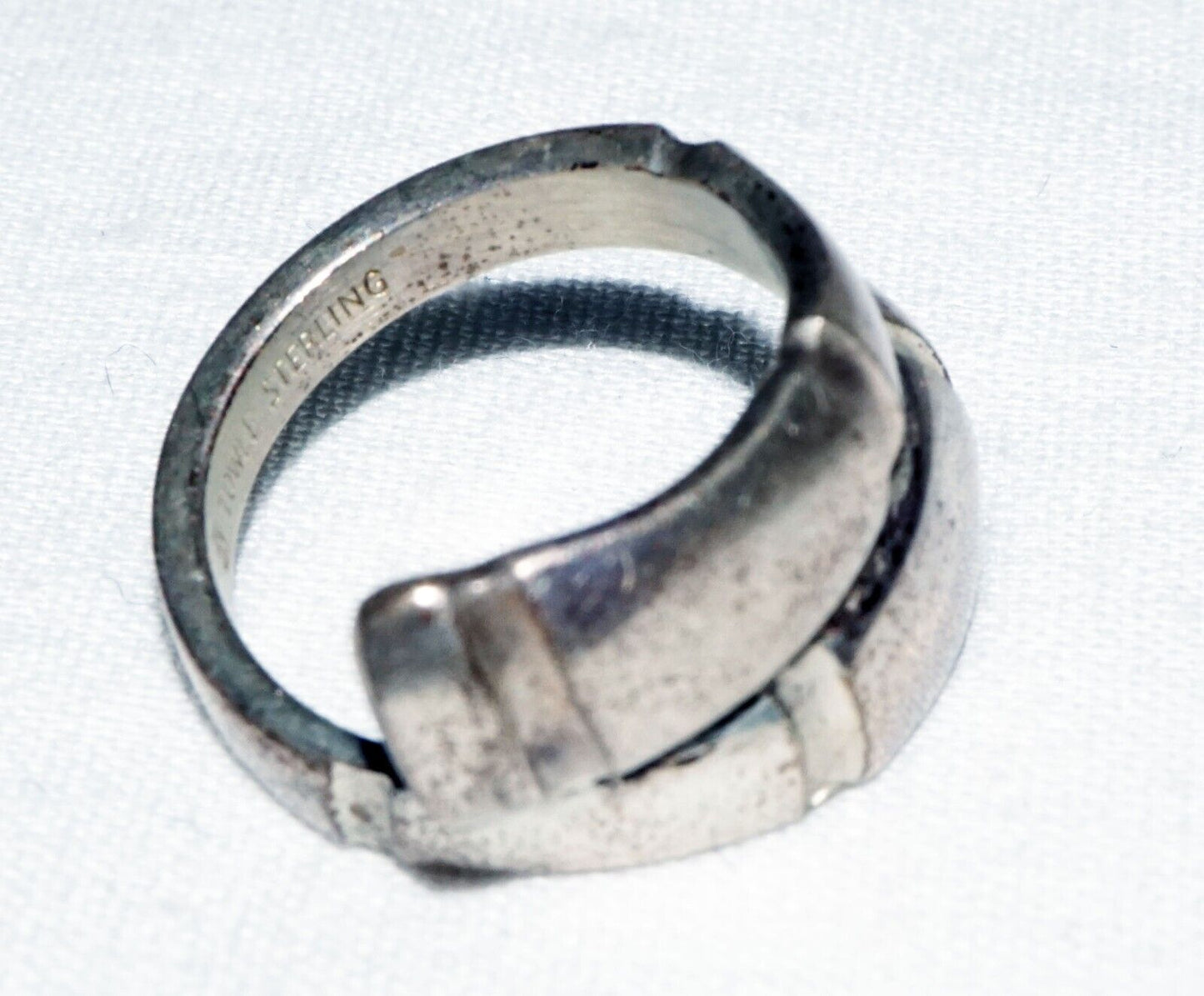 Vintage US Bamboo Design Sterling Silver Ring Sz.6 by Towle (OdC)