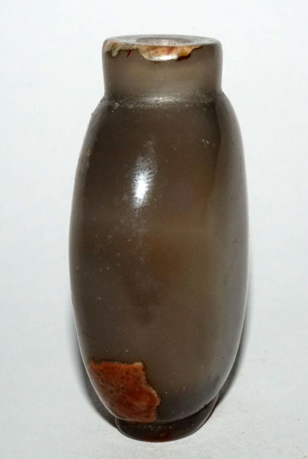 Vintage Chinese Semi Translucent Included Agate Snuff Bottle - no top (LeS) G4