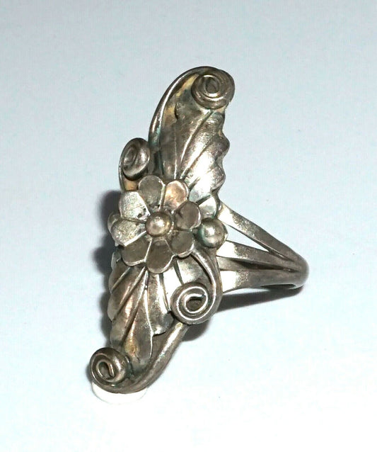 S.W. Navajo Sterling Silver Flower Ring Sz.9 by Richard & Rita Begay (WMH)21-6