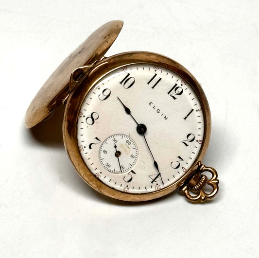 Antique US Gold Plated B&B Royal Manual Pocket Watch by Elgin