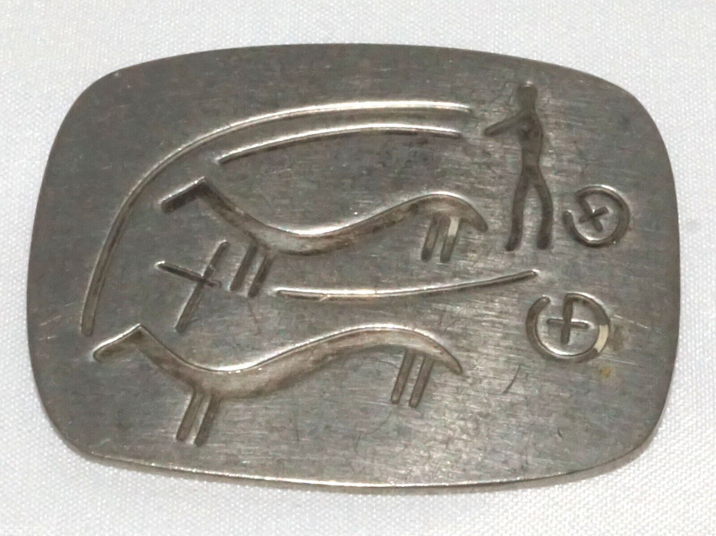 Vintage Mid-Century Pewter Georg Jensen Pewter Charioteer Pin (QuC) 24