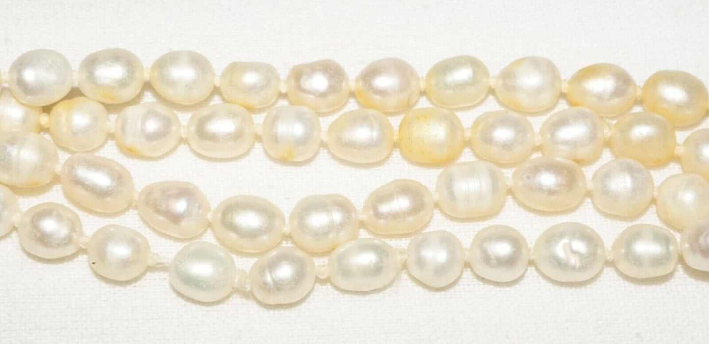 Vintage Baroque Pearl Necklace 62" no Clasp (FeD)#2