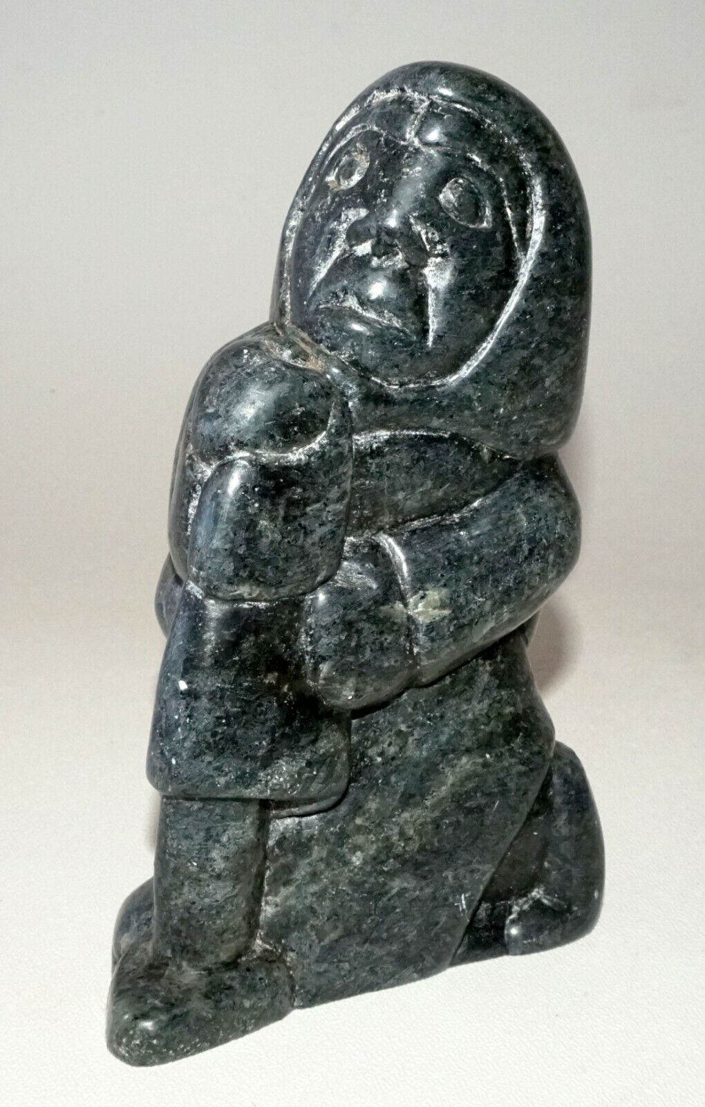 1993 Inuit Eskimo Stone Carved Figure by Adamie Ningiuk Inukjuak (CLB)