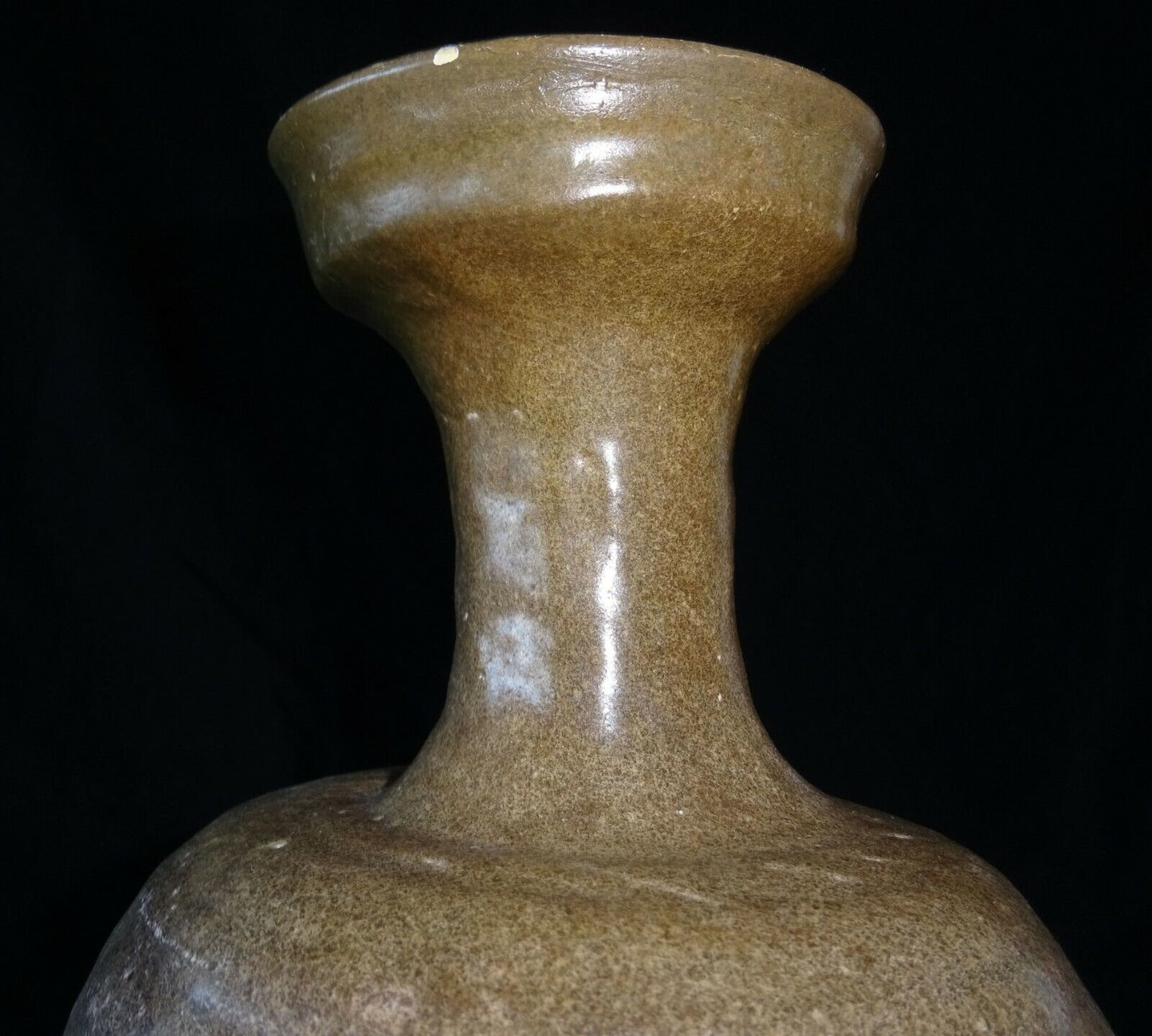 11C Korean Koryŏ Period Celadon Glaze Pottery Bottle w. Restored Top (HeN) IC