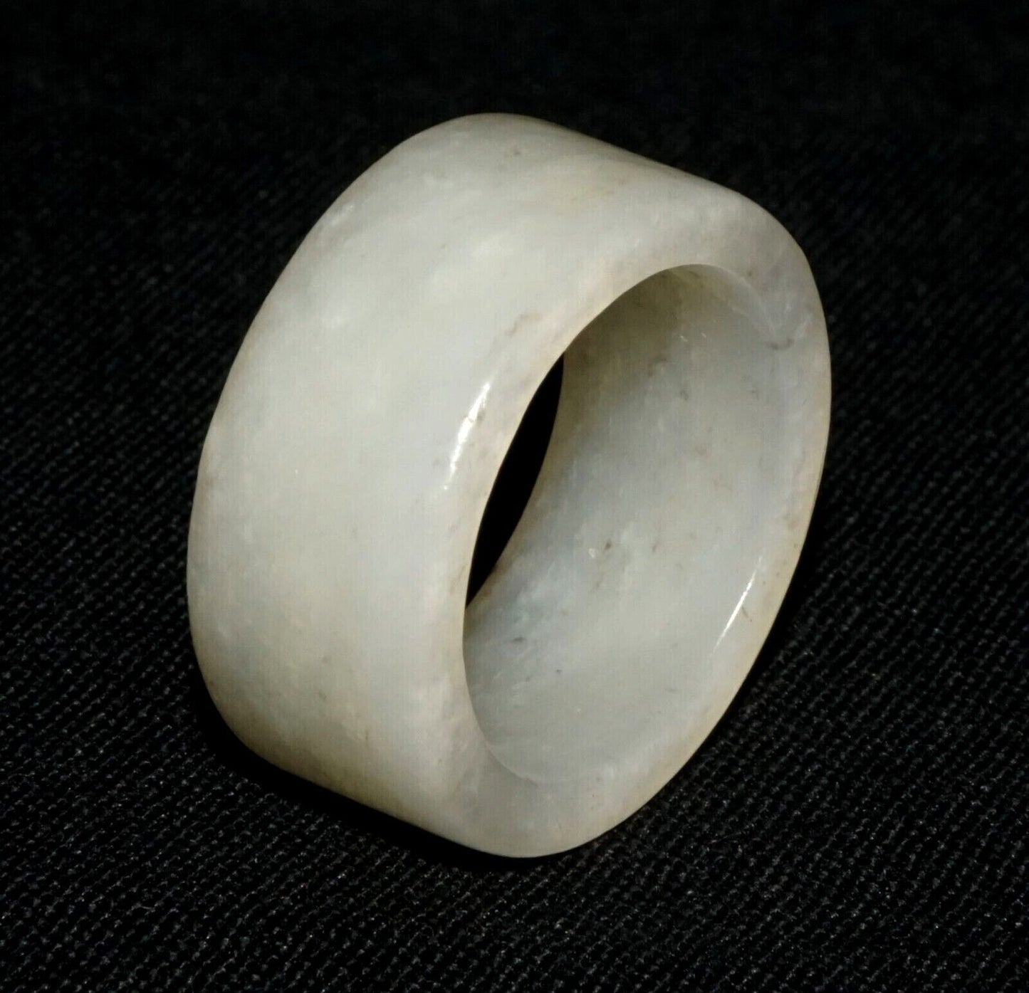 Vintage Chinese Semi Translucent White Jade Ring Sz.6.75 - Included (LeS) R10