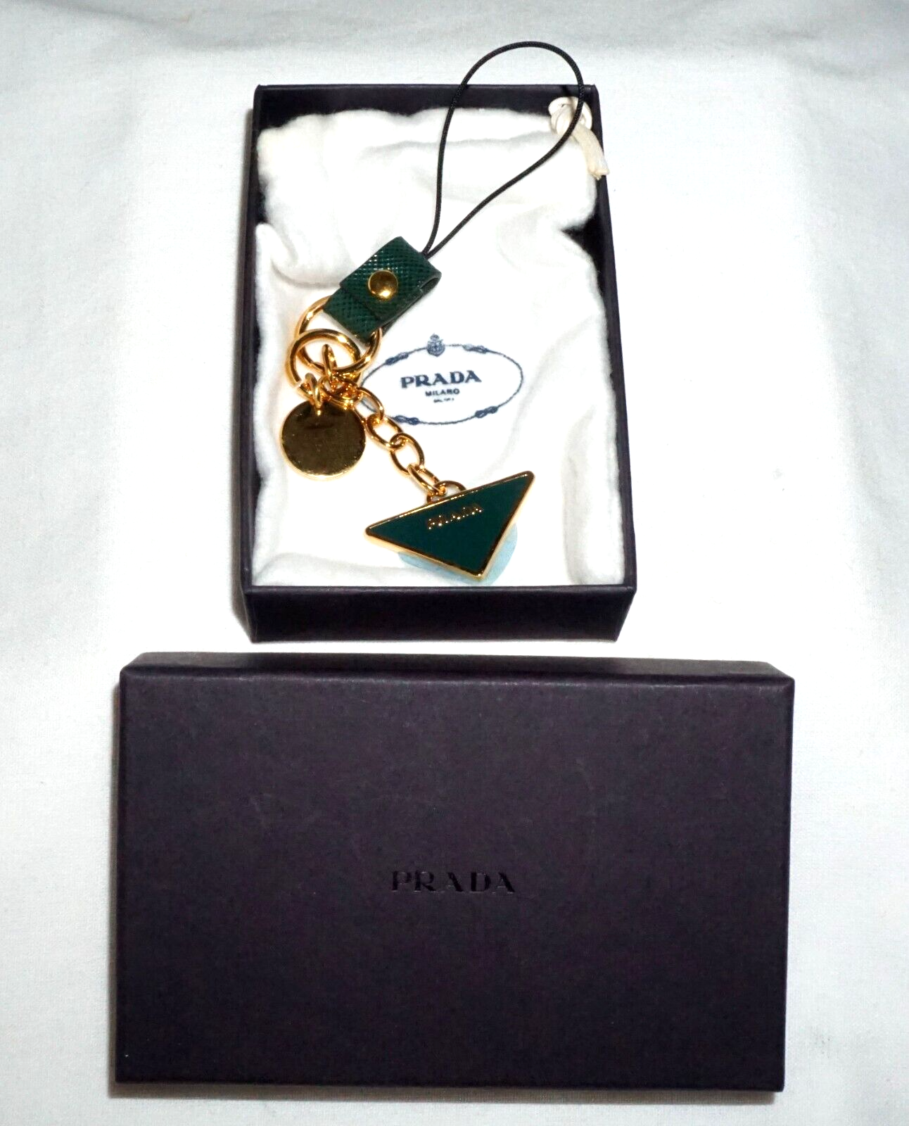 2008 Prada Cell Phone Charm 1AR652 Saffino Leather in Box w. Card (InS)