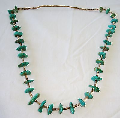 4x Indigenous American Necklaces w. Silver, Shell & Turquoise (Coc)