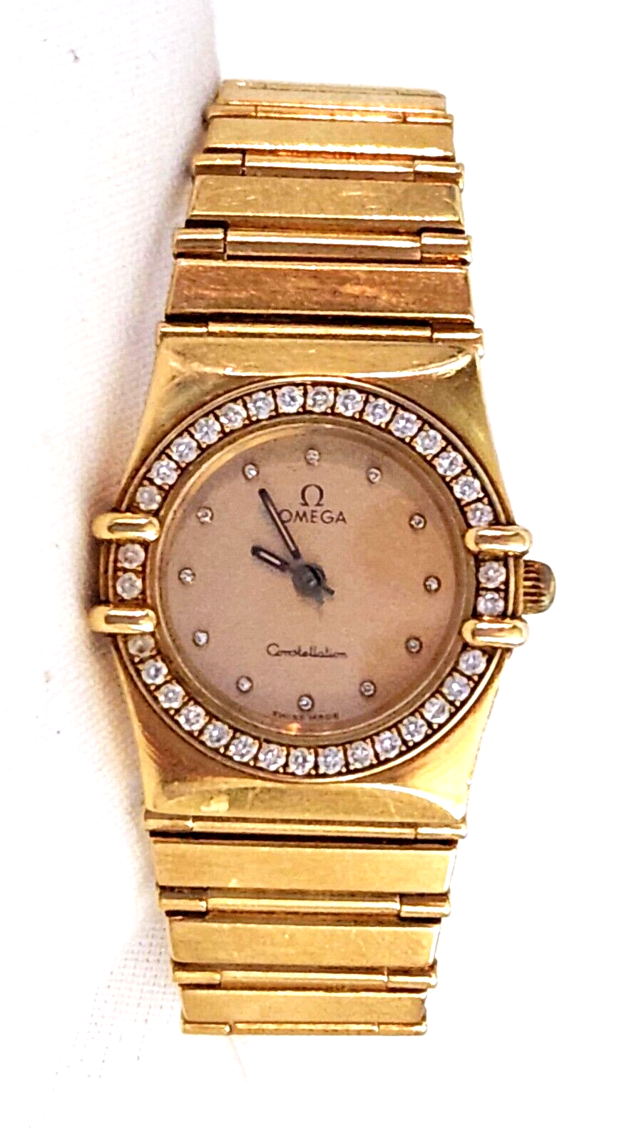 Vintage 18k Yellow Gold Constellation Diamond Wristwatch by Omega (LeD)