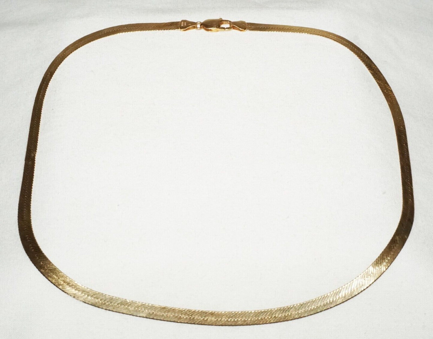 Vintage Italy 14k Yellow Gold 5mm wide Cable Necklace 20" (WyJ)