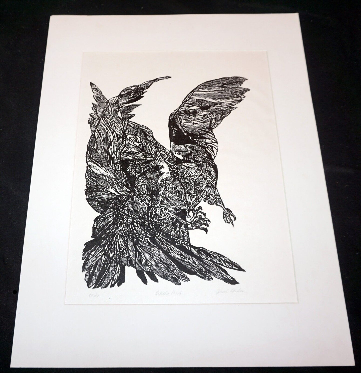 1960s New Jersey Print A.P. "Eagles" Jacob Landau (1917-2001)(Mod)