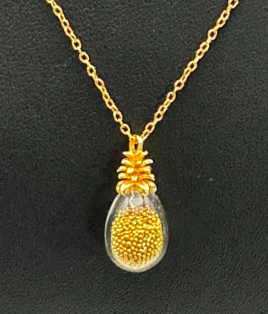 18 K Gold Vermeil Catherine Weitzman Pineapple Shaker Necklace (McC)