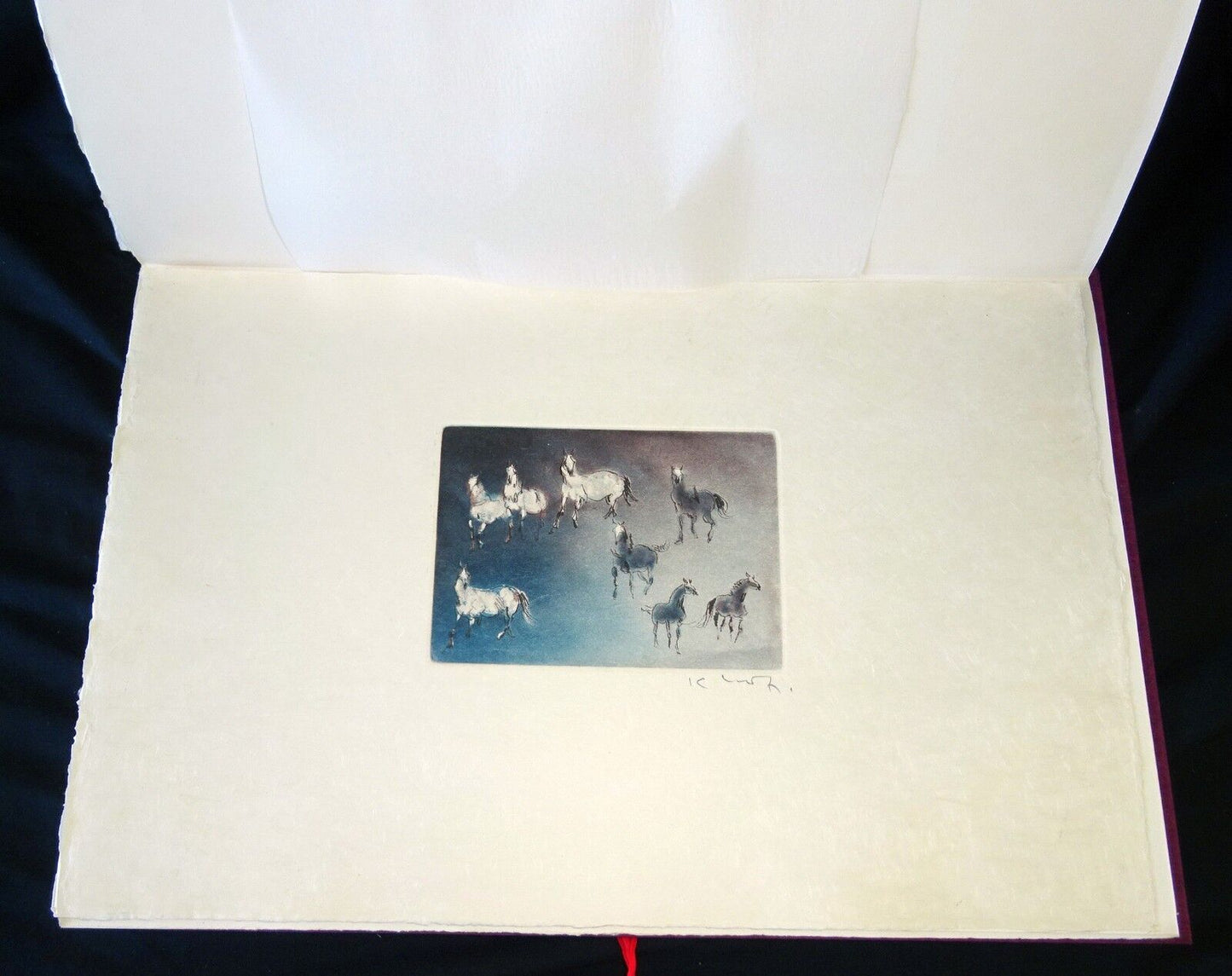 '72 Indian LX Double Suite 2/60 17x Prints "Les chevaux" by Kaiko Moti (TDG)