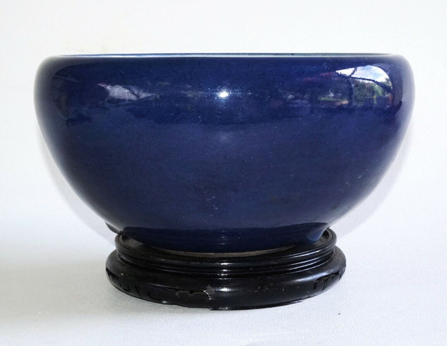 19C Chinese Qing Cobalt Blue Incense Burner w. 3x Knob Design (AHB)