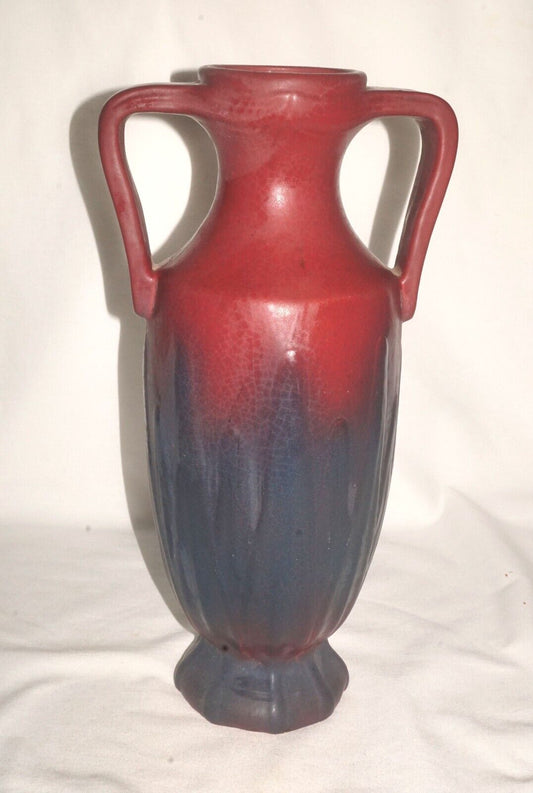 Antique Van Briggle Two Handled Mulberry " Yucca Leaf" Vase (NeW)