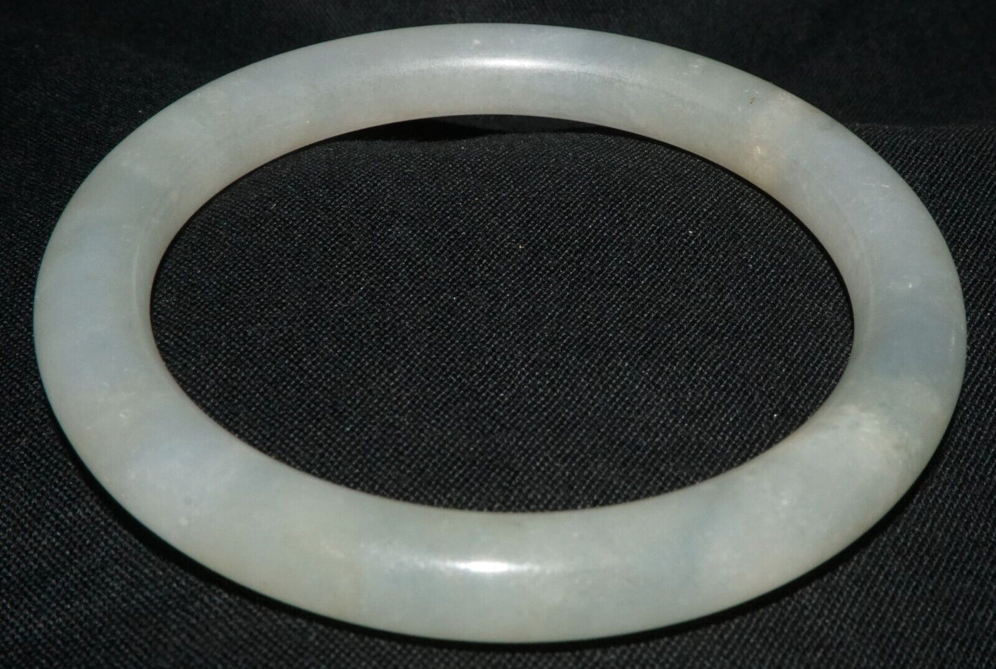 Vintage Chinese Gray Green Off White Jadeite Jade Bangle Bracelet (LeS) B40