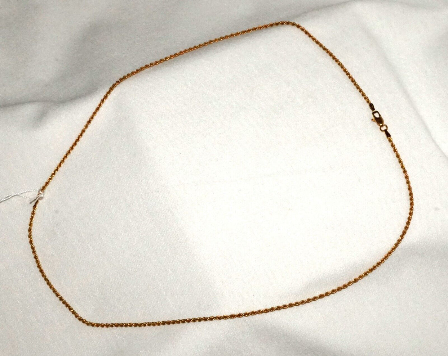 Vintage 18k Yellow Gold Twisted Rope Chain Necklace 19 in. (WtG) 6.1