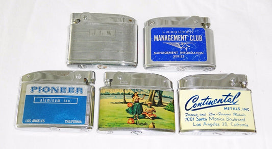 5x Vintage Lighter Mixed Group Ronson Stesco Penguin Symbol Venus (Wel)(#10)