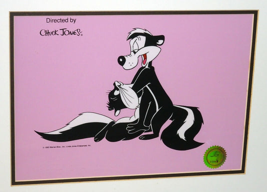 '92 US Chuck Jones Pepe Le Pew Serigraph Print Cartoon Cel Linda Jones Ent (MeG)