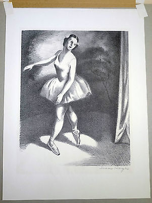 1950s Russian/American Litho Print "The Enchanted One" by Isaac Soyer (Hin)