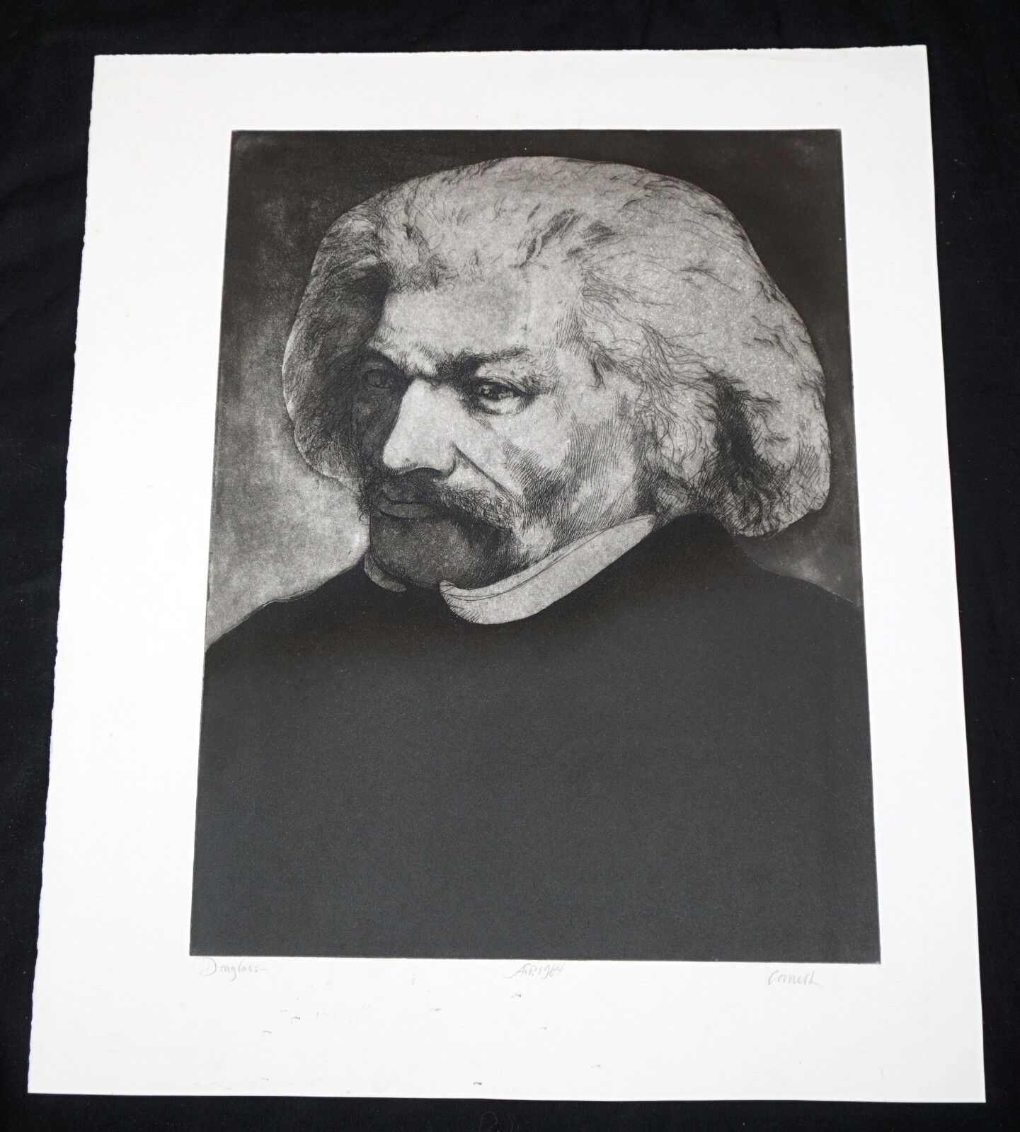 1964 California AP Aquatint Print "Douglass" by Thomas Cornell (1937-2012)(Mod)