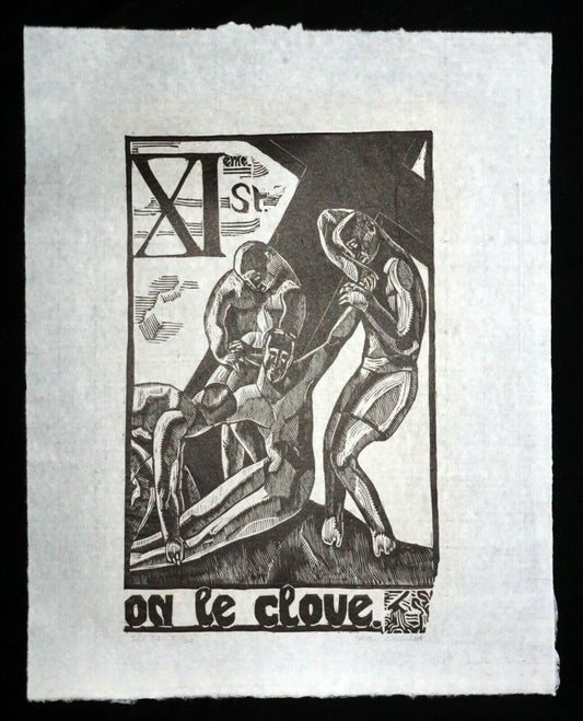 '20/'77 French Block Print The Way of the Cross Jean Charlot (1898-1979)(Mod)11