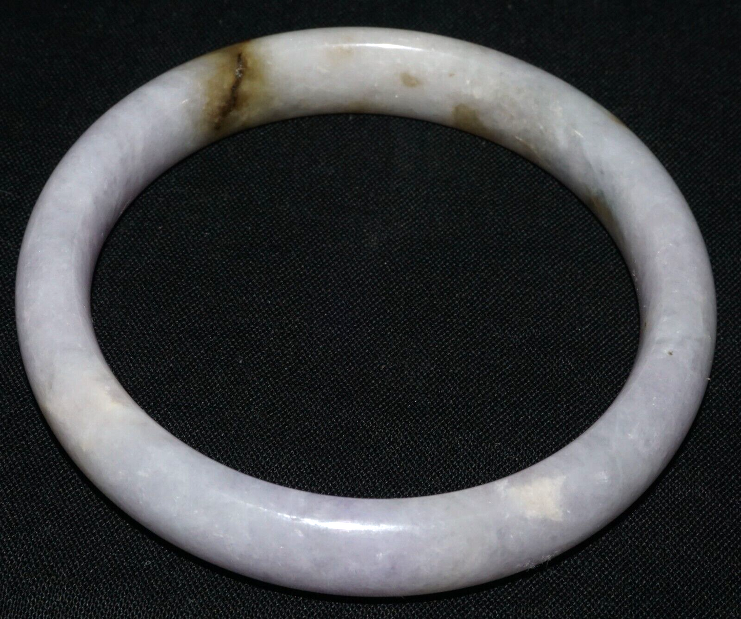 Vintage Chinese Natural Lavender Jade Bangle Bracelet 55mm Diameter (CoM)