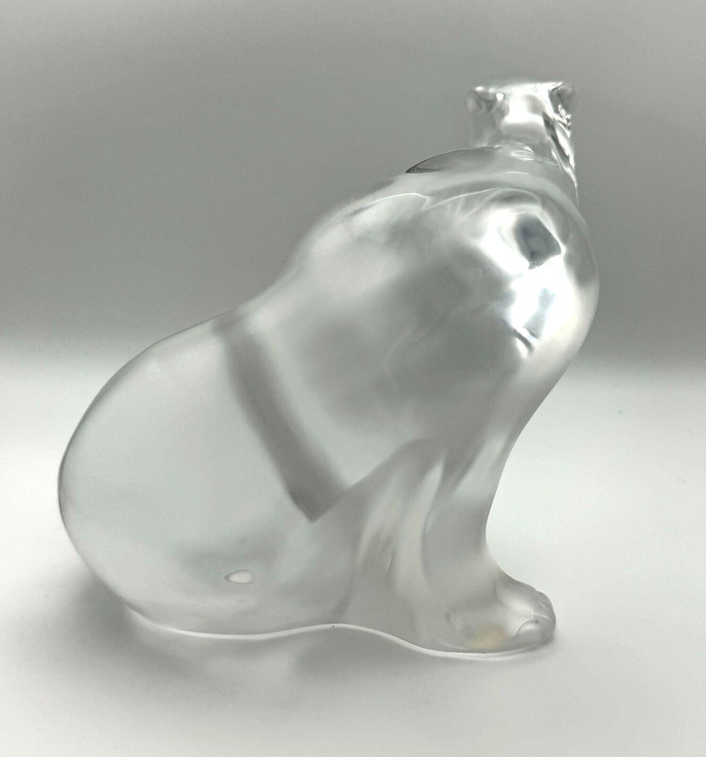 Vintage French Crystal Lalique Polar Bear Figurine (AHB)