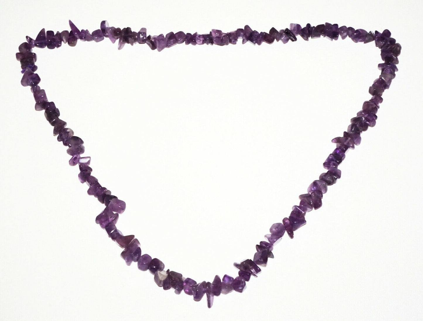 Vintage Amethyst Bead Necklace 26" (Flf)