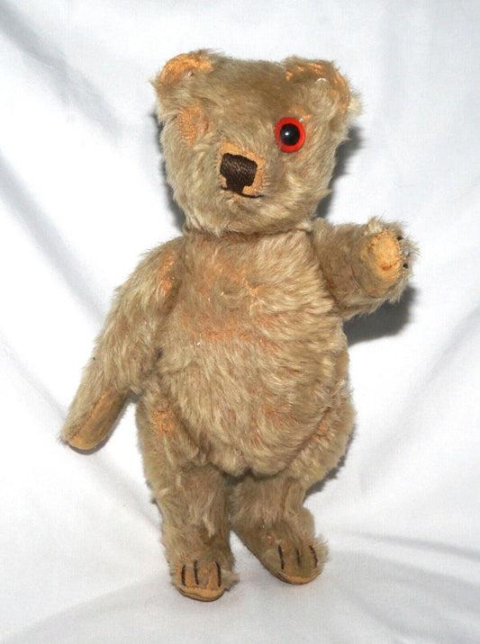 Vintage Steiff Jointed Teddy Bear with Button (Missing Eye) 9.5 inches (QuC)