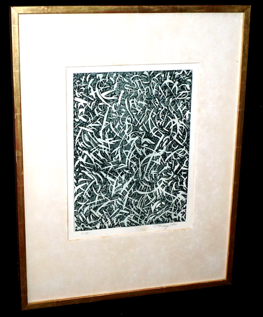 1970 US Aquatint Print 5/75 "Summer Breeze" by Mark Tobey (1890 - 1976)(PaR)