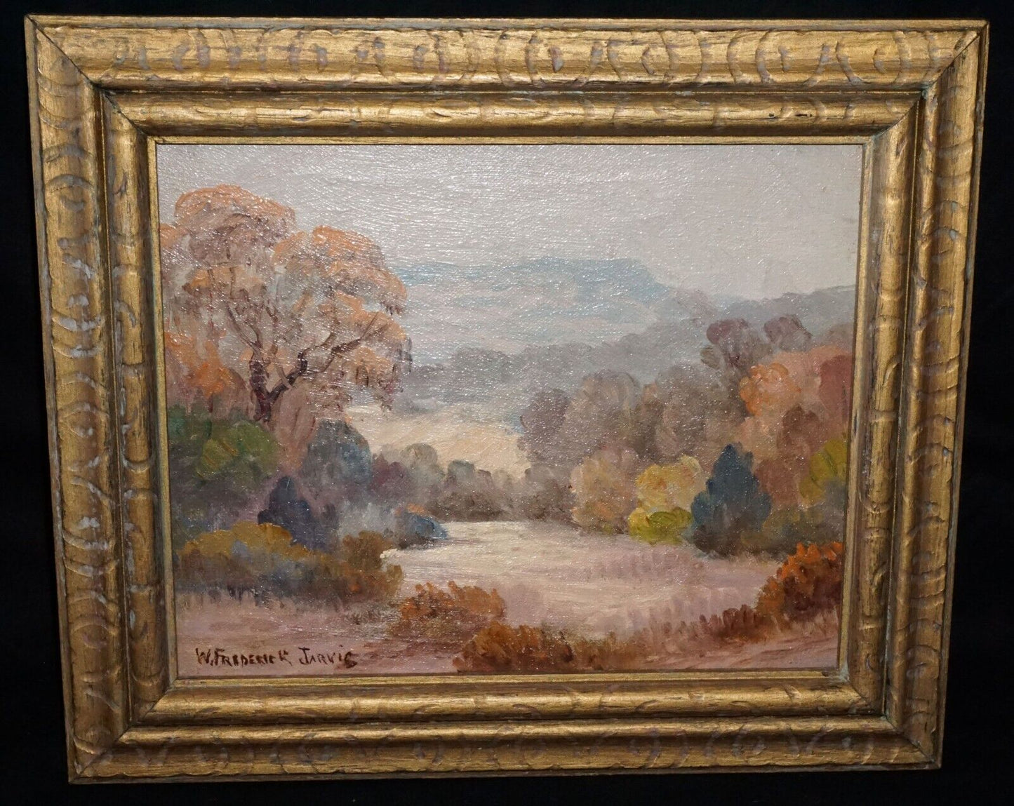 Vtg. Western Oil Painting Autumn Landscape W. Frederick Jarvis (1898-1966)(New)