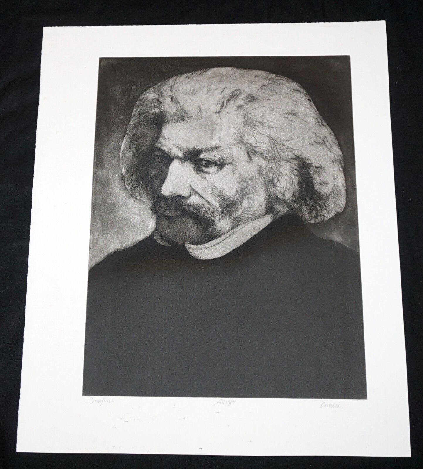 1964 California AP Aquatint Print "Douglass" by Thomas Cornell (1937-2012)(Mod)