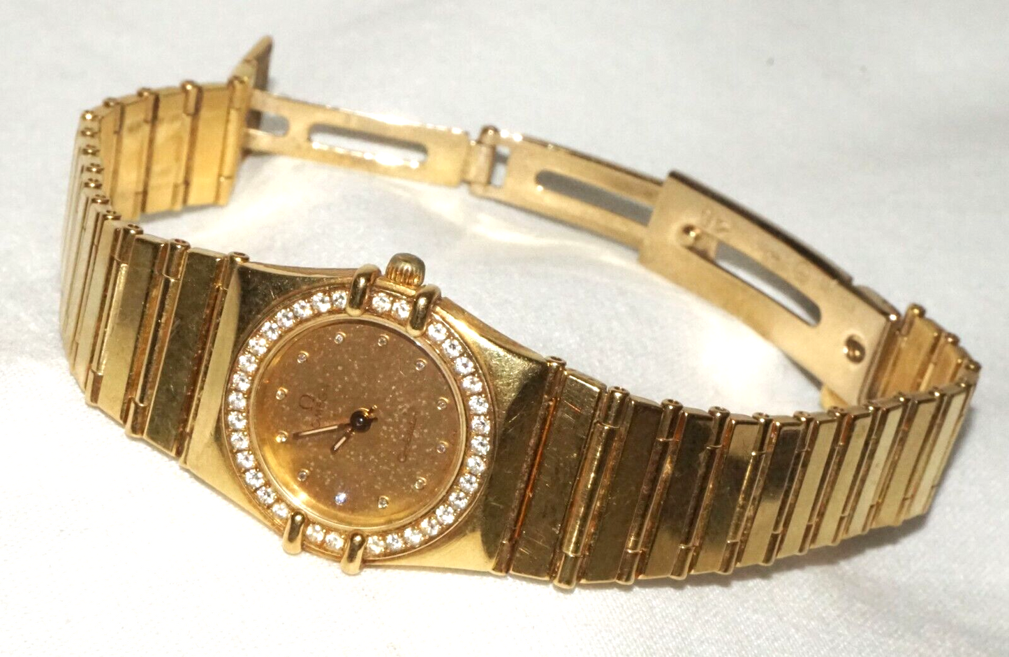 Vintage 18k Yellow Gold Constellation Diamond Wristwatch by Omega (LeD)