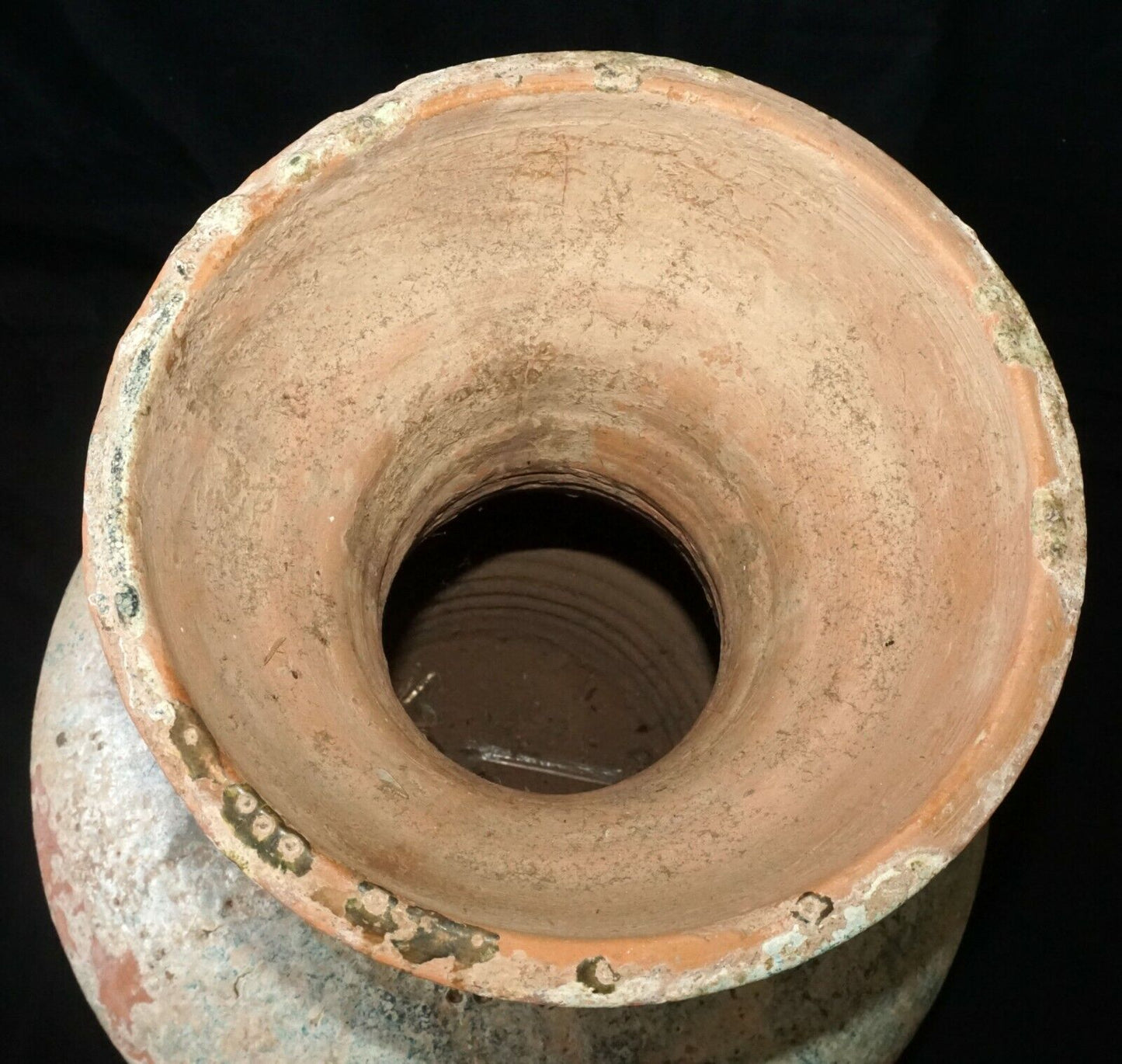 2000 Year Old Chinese Han Period Green Glaze Stoneware Hu Jar Iridescence (FiS)