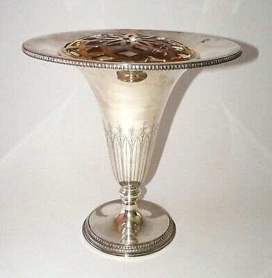 1920s US Large Sterling Silver Trumpet Vase w. Insert by Tiffany & Co. (Cwo)