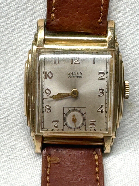 1940's Gruen Veri-Thin Deco Style Wrist Watch (GuS)