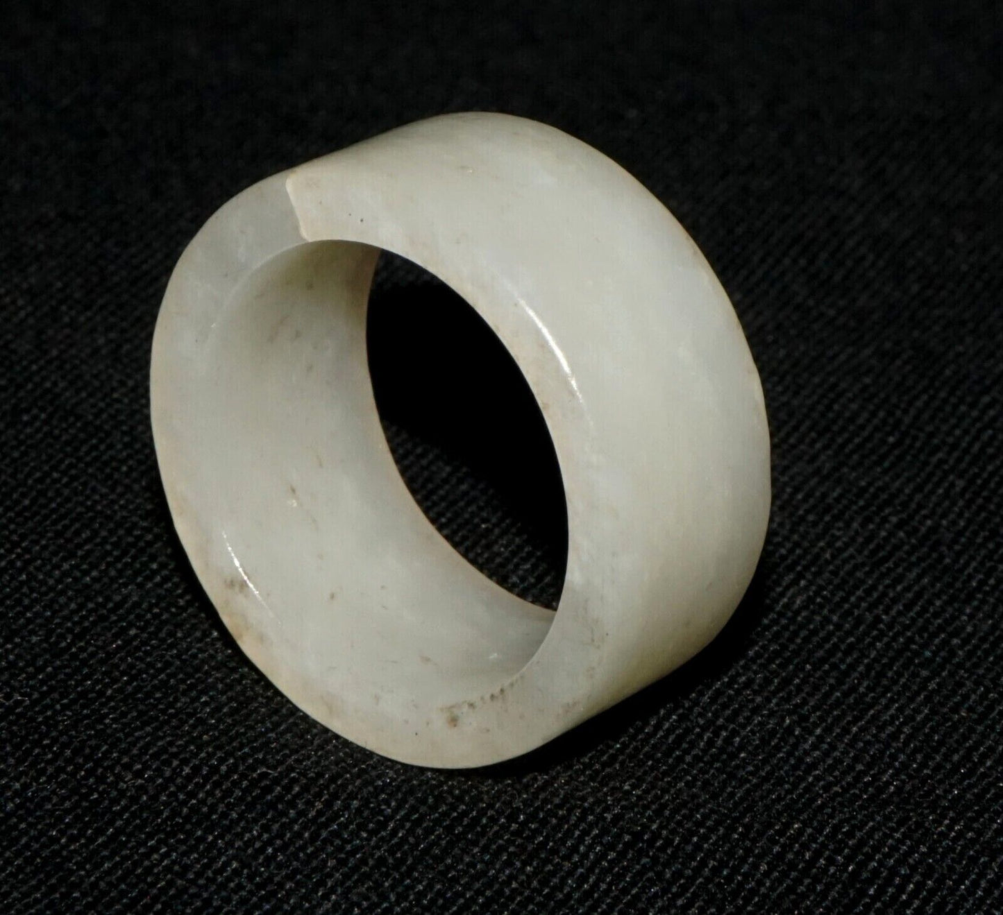 Vintage Chinese Semi Translucent White Jade Ring Sz.6.75 - Included (LeS) R10