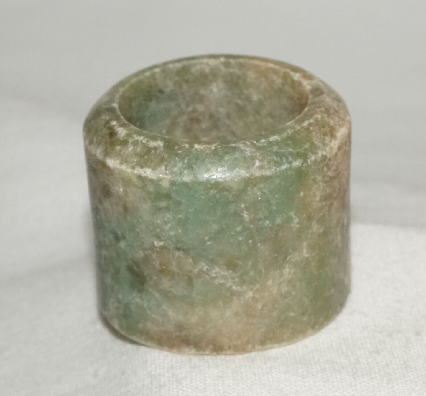 Antique Chinese Well Worn Jadeite Jade Archers Ring Sz. 10.25 (Les)L21