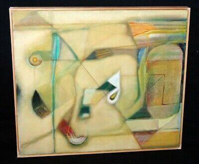 '16 Thai Modernist Oil Painting Mind Game #1 by Sanit Khewhok (born 1944)(Kay)