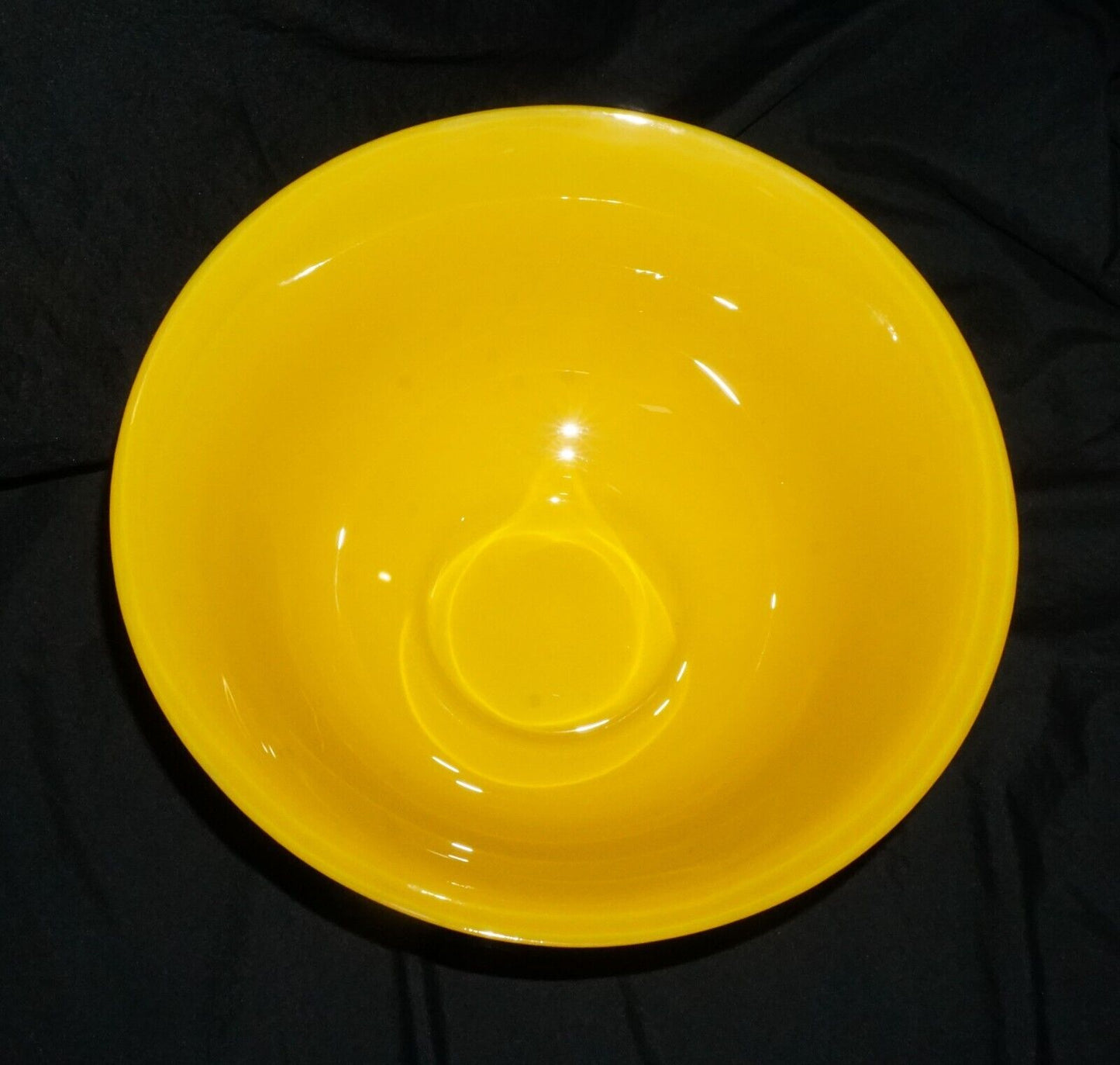 18/19C Chinese Qing Marked LG Yellow Peking Glass Bowl & Stand Qianlong (MiM)