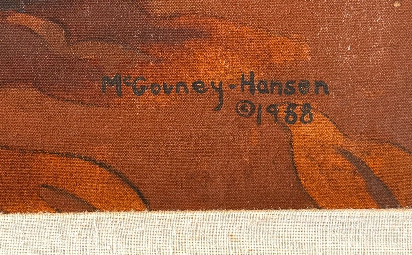 1988 Oil Painting/Canvas by Susan McGovney Hansen Hawaiian Female Portrait (KuK)