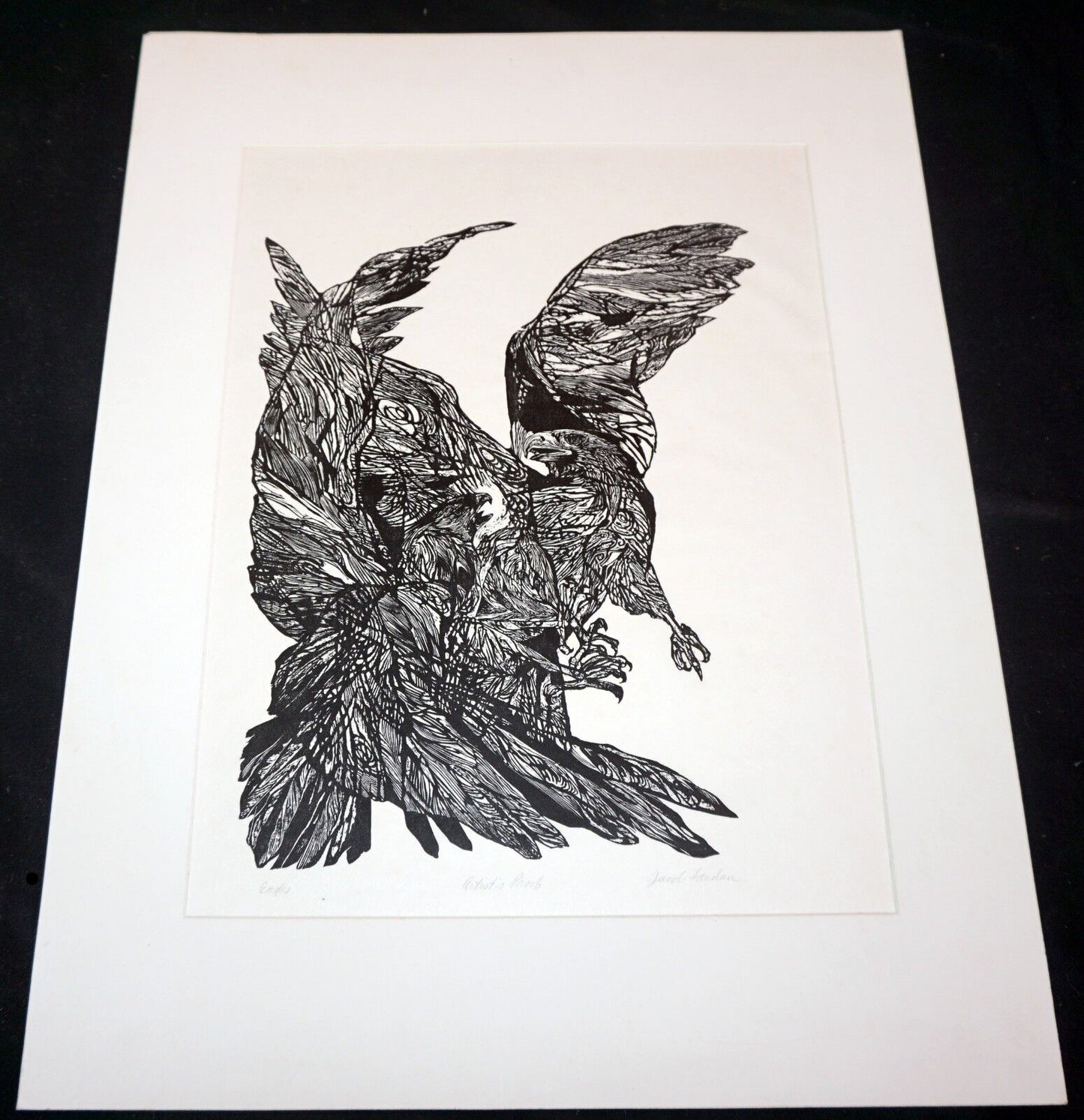 1960s New Jersey Print A.P. "Eagles" Jacob Landau (1917-2001)(Mod)